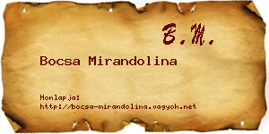 Bocsa Mirandolina névjegykártya